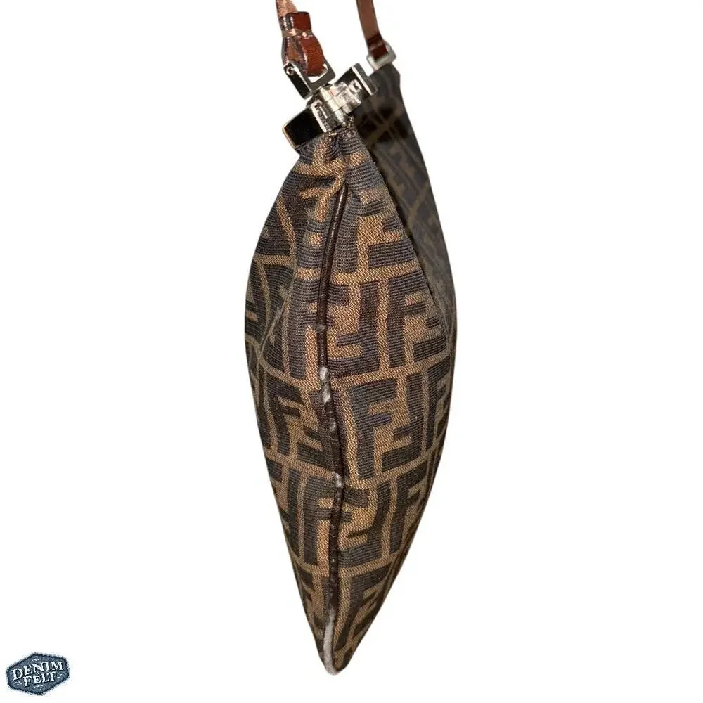 FENDI Women’s Brown/Black Zucca Canvas‎ Shoulder Bag/Purse